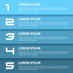 blue modern design business horizontal banners with numbers eps10