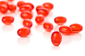 Red capsules.
