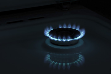 gas burner on the stove