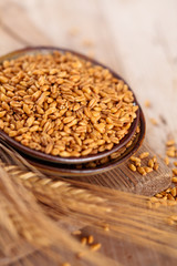 Wheat in plate.