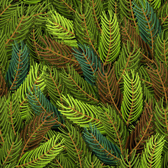 Seamless spruce pattern. Military background. Army structure fro