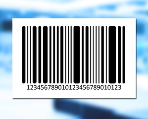 bar code on color background. Vector image