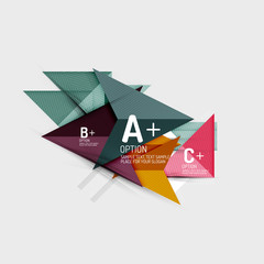 Paper style abstract geometric shapes with infographic options