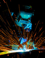 welder Industrial automotive part in factory