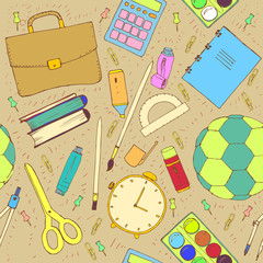 Hand drawn school symbols