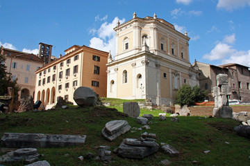 Obraz premium Rome, vestiges des Forums romains, Italie