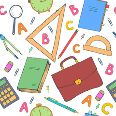 Hand drawn school symbols