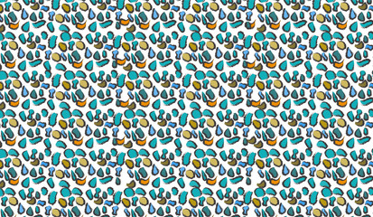 Turkuaz Leopar Desen