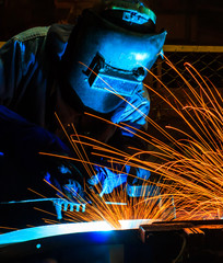 welder Industrial automotive part in factory