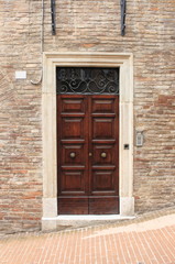 Squared medieval front door
