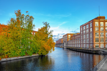 Old factory building of red brick