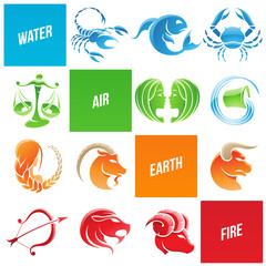 Colorful Zodiac Star Signs