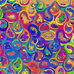 Naklejka premium Vector floral background of drawn lines