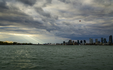 Fototapeta na wymiar View of Toronto Skyline from Lake Ontario