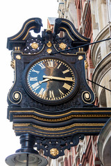 Old London street clock, London, UK