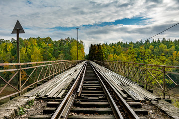 Fototapeta na wymiar Railroad bridge, southern Poland