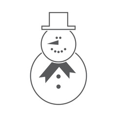 Snowman vector illustration on white background