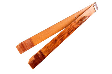 slap-stick percussion instrument isolated on white background
