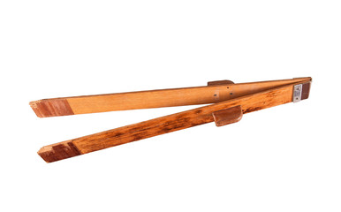 slap-stick percussion instrument isolated on white background
