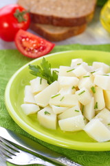 Potato salad with vegetables