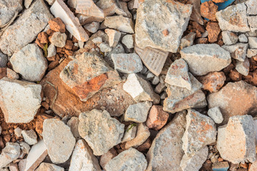 Chopped asphalt piled a bunch of different pieces