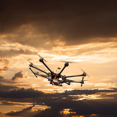 Fototapeta na wymiar Octocopter, copter, drone