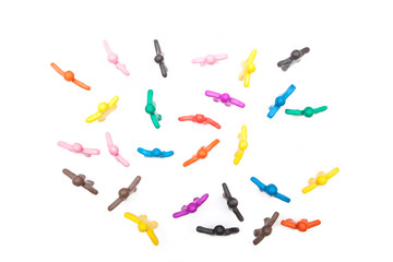 Fototapeta na wymiar Crowd group of colourful plasticine 