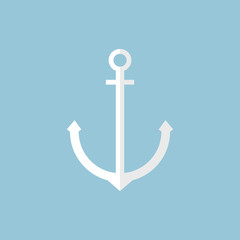Anchor icon, flat design. vector EPS10.