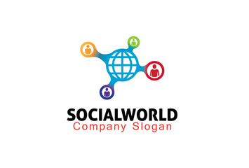 Social World Design Illustration 