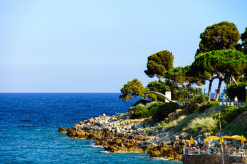 Mediterranean sea coast, summer day