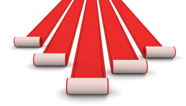 Red Carpets. Image with clipping path