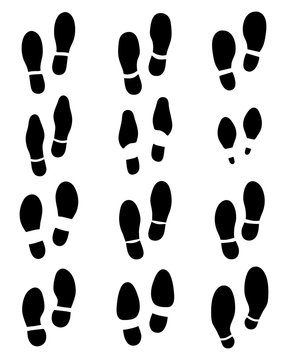 Various prints of shoe, vector Illustration