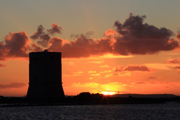 saline di trapani al tramonto