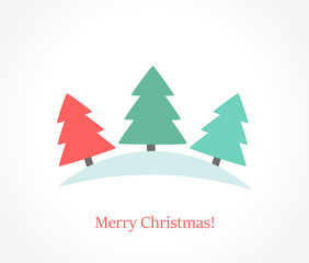 Three Christmas trees