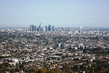Downtown Los Angeles view from Griffith Park, USA