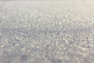 Ice depth of field central focus bokeh lights