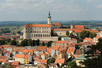 Obraz premium castle in city Mikulov in the Czech Republic