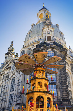 Christmas Market In Dresden, Saxony, Germany