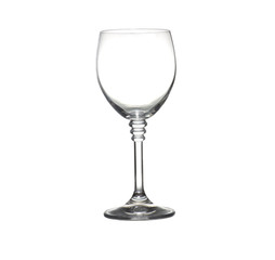 empty wine glass isolated