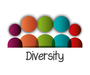 People diversity colorful icon 