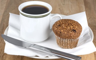 Muffin and coffee