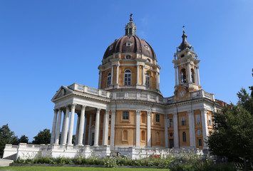 Fototapeta na wymiar historical basilica of SUPERGA in Italy