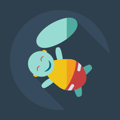 Flat modern design with shadow icons children
