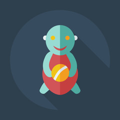 Flat modern design with shadow icons children