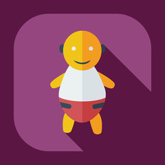 Flat modern design with shadow icons children