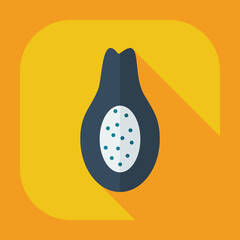Flat modern design with shadow icons avocado