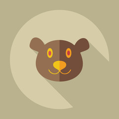 Flat modern design with shadow icons bear Canada