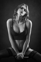 sensual woman in lingerie