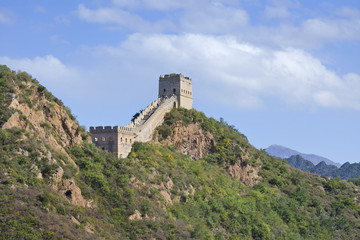 Fototapeta na wymiar Majestic Great Wall in mountains of Jinshanling, Beijing, China