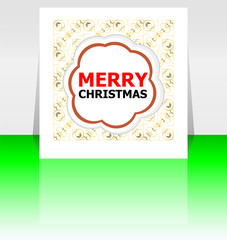 Vector Merry Christmas greeting card - holidays lettering,  Happy New Year design